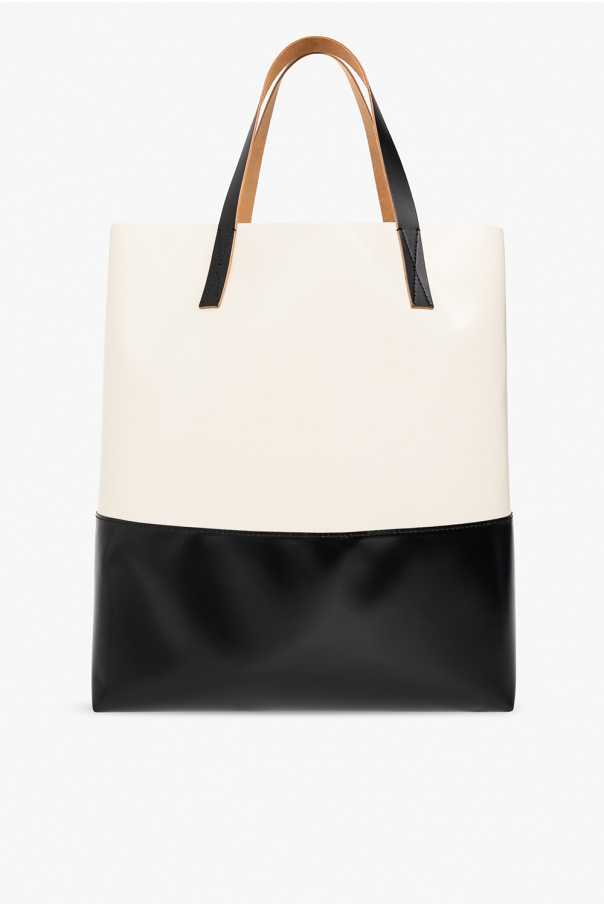 【関税＆送料込み】Marni Tribeca Shopper MARNI】ホワイト キャンバス製 Tribeca ショッパー マルニロゴ